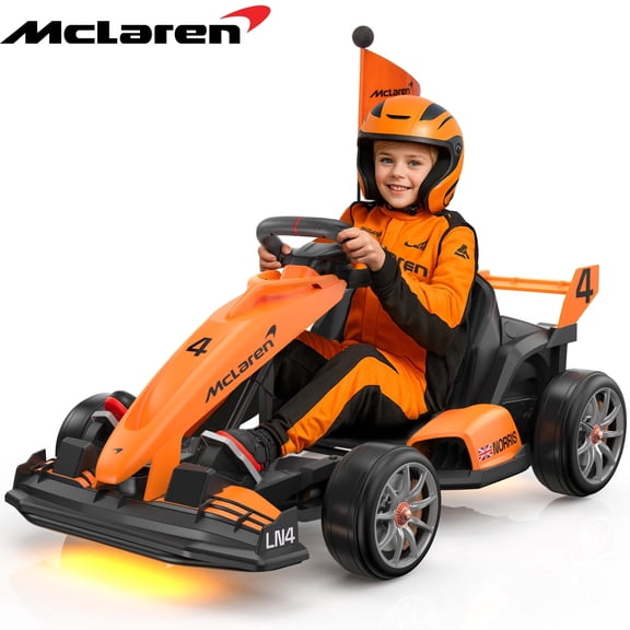 iYofe 36V Licensed McLaren Electric Drift Go Kart for Kids, Battery Powered Ride on Crazy Go Cart with Adjustable Seat & Racing Pedal, 360 Spin, 500W Motor, 7.5 MPH, Ages 6