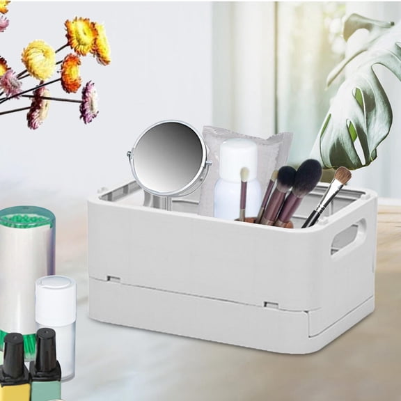 Folding Storage Box Container Utility Organization Toy Clothes Books Durable Jewelry Storage Case for Desktop Drawer Home grey