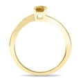 thumbnail image 3 of SZUL Women's Solitaire Oval Shaped Citrine Wave Ring in 10K Yellow Gold, 3 of 5