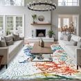 thumbnail image 4 of Sea Turtle Coastal Area Rug 6x9 FT, Non Slip Living Room Throw Carpet, Summer Beach Coral Ocean Nautical Washable Soft Large Floor Carpet Non-Shedding Rug for Bedroom Dining Room Play Room, 4 of 9