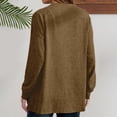 thumbnail image 4 of Rggeeun Oversized Cardigan Sweaters for Women Fall Cardigans Open Front Long Sleeve Knit Tops Casual Clothes with Pockets Outdoor Wear Leisure,Beige,L, 4 of 6