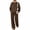 Brown#10829BB, variant on Fleece Lined Womens Sweatsuits 2 Piece Set Crewneck Sweatshirt and Sweatpants Set Fluffy Flannel Fuzzy Women Sweat Set Brown XXL