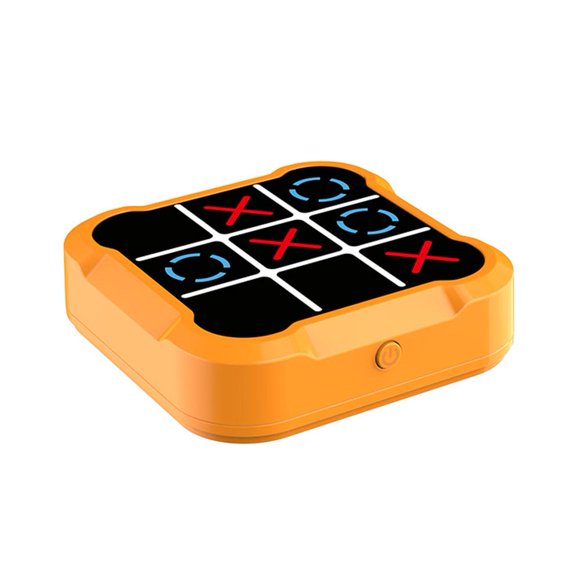 Tic-Tac-toe (square orange) Tic-Tac-toe game board portable desktop educational game console children's parent-child interactive electronic toy