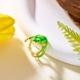 thumbnail image 4 of MOVTOTOP 2pcs Cute Frog Animal Ring Set Women Adjustable Open Rings Finger Decoration Fun Jewelry Girlfriend Gift Frog Accessories, 4 of 8
