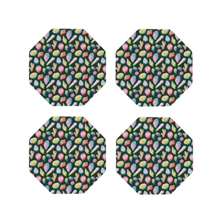 

Leather Coasters with Heat-resistant for Drinks Colourful Conch Shell -标题2 Octagon