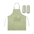 thumbnail image 1 of Waterproof Fabric Striped Anti-Fouling Apron Sleeves Housework Restaurant Home Cleaning Two-Piece Kitchen（Green）, 1 of 6
