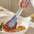 thumbnail image 6 of Msgweeeg Silicone Stainless Steel 11-Inch Food Tongs for Baking Cooking Durable Non-Stick Utensils Heat-Resistant Professional Serving Kitchen Tools Easy Grip Essential Food Prep Accessory, 6 of 7