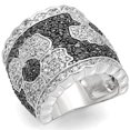 thumbnail image 1 of Alamode LO1346-8 Women Rhodium & Ruthenium Brass Ring with AAA Grade CZ in Clear - Size 8, 1 of 1