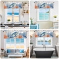 thumbnail image 6 of Kitchen Valances for Window, Summer Sea Turtle Coral Light Filtering Rod Pocket Valance Curtain, Ocean Starfish Marine Creature Short Curtains Window Topper for Bedroom Bathroom Living Room 42x18in, 6 of 9