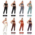 thumbnail image 2 of TFixol Traje de yoga para mujer Ropa deportiva Trajes de entrenamiento súper elástico Chándal Gimnasio, 2 of 8