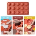 thumbnail image 3 of Molde de silicona esférico para repostería molde de forma redonda para Ehuebsd repostería horneado de Chocolate caramelo Fondant decoración DIY, 3 of 7
