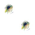thumbnail image 3 of Sonducket Vintage Women Plume Fascinator Estilo retro Velo Diadema Ladies Styling Accesorios Headwear Boda Iglesia Amarillo púrpura amarillo violeta verde 2Conjunto, 3 of 6