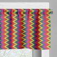 thumbnail image 3 of Ambesonne Geometric Valance Pack of 2, Zig Zag Chevron Shape, 54"X12", Multicolor, 3 of 5