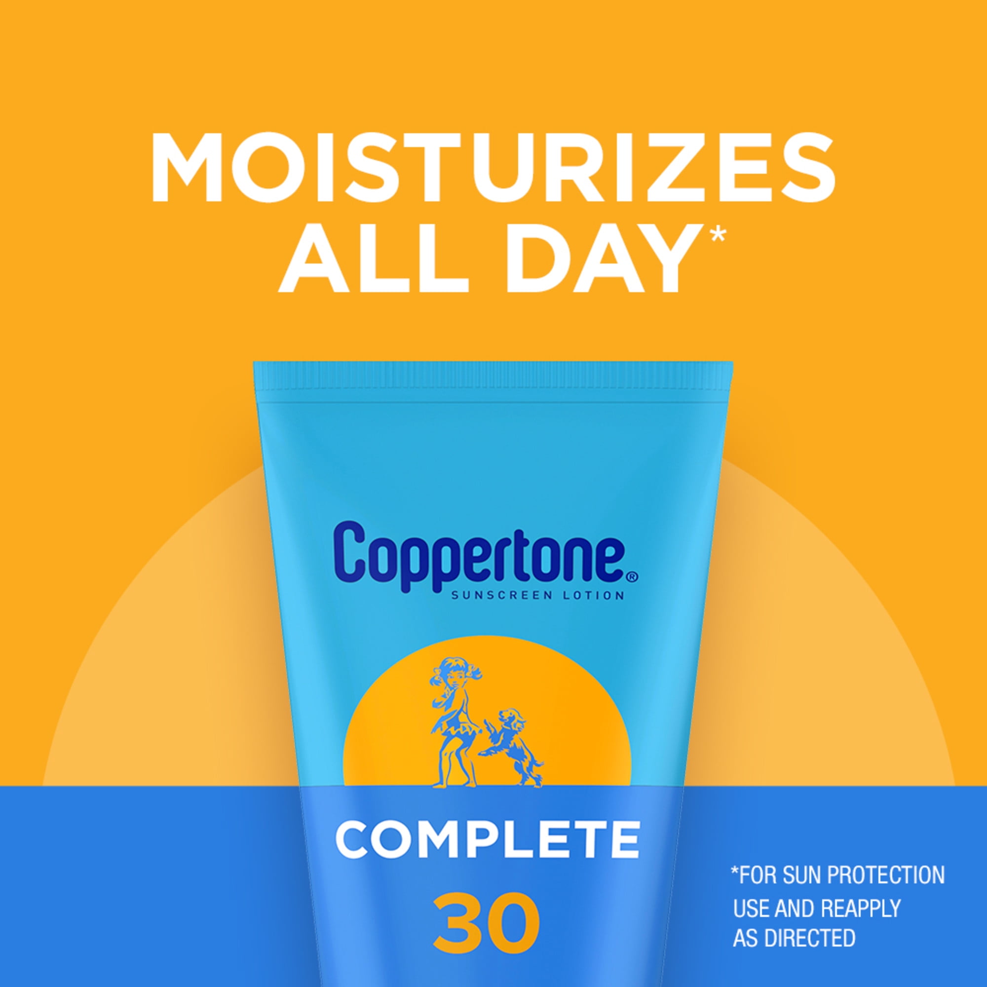 Coppertone Complete Sunscreen Lotion, SPF 30 Sunscreen, 7 oz