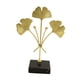thumbnail image 2 of Adorno de hoja de ginkgo de lujo, figura de hoja, base de mármol, escultura de hojas de metal para Estilo A, 2 of 8