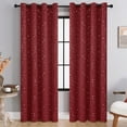 thumbnail image 5 of Blackout Curtain Panel Thermal Insulated Light Blocking Grommet Top for Bedroom Living Room Balcony Red, 5 of 5