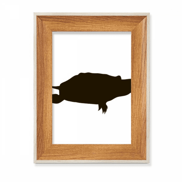 Black Turtle Animal Portrayal Desktop Wooden Photo Frame Display Picture Art Painting Multiple Sets