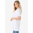 thumbnail image 3 of Roaman's Women's Plus Size Ultimate Rhinestone V Neck Tunic, 3 of 4