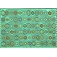 thumbnail image 1 of Ahgly Company Indoor Rectangle Abstract Turquoise Blue Contemporary Area Rugs, 7' x 10', 1 of 4