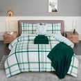 thumbnail image 2 of Elegant Comfort 8-Piece Plaid Lodge Bed-in-a-Bag Comforter Set, Includes Comforter, Smart Sheet Set, Decorative Pillow, Pillowcases, and Shams - Twin/Twin XL, Emerald Green, 2 of 5