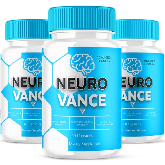 (3 Pack) Neuro Vance Nootropic Pills, NeuroVance Memory & Focus Support Formula (180 Capsules)