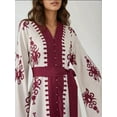 thumbnail image 4 of Printed Crew Neck Maxi Dress with Arched Detail, 4 of 4