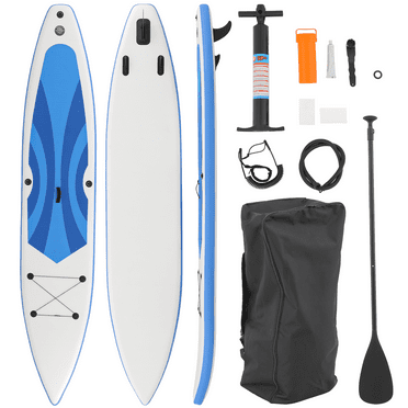 MADOG 14' Inflatable Stand Up Paddle Board with Aluminum Paddle, 6.5" Thick SUP Paddle Board with Accessories, Carrying Bag, Non-Slip Deck, Blue