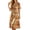 Brown, variant on Women's Casual Printed Short Sleeve Summer Dress Flowy Swing Knee Length Beach Outfit Brown XXL