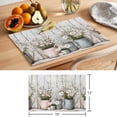 thumbnail image 6 of Spring Iol Painting Flower Placemats Set of 2, Vintage Daisies White Pink Floral Non-Slip Place Mats Washable Table Mats for Kitchen Dining Table Decorations Indoor/Outdoor, 6 of 9