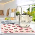 thumbnail image 2 of Yayeee Dish Drying Mat for Kitchen Counter Ultra Absorbent Easy Clean Pad 18x16", Cherries Pattern, 2 of 7