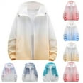 thumbnail image 1 of BiZtdJrK Veste à Capuche Protection Solaire à Fermeture Éclair Complète pour Hommes, Manches Longues, Pêche, Randonnée, Mode, Dégradé, avec Poches, Rose, TTTG, Économies d'Automne, 1 of 8