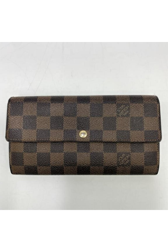 Pre-Owned LOUIS VUITTON Damier Portefeuille Sarah Brown N61734 Wallet Louis Vuitton