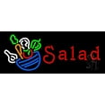 thumbnail image 1 of Red Salad Logo LED Neon Sign 10 x 24 - inches, Clear Edge Cut Acrylic Backing, with Dimmer - Bright and Premium built indoor LED Neon Sign for restaurant window and interior decor., 1 of 7