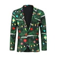 thumbnail image 7 of Men's Christmas Blazer Jacket Xmas Funny Ugly Casual One Button Holiday Suit, Christmas Tree, L, 7 of 7