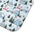 thumbnail image 3 of Light Blue Christmas House and Tree Pattern Dish Drying Mat for Kitchen 1 Pack, Ultra Absorbent Microfiber Dishes Drainer Mats,18x24in(46x61cm), 3 of 4