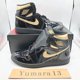 thumbnail image 3 of N I-K-E A i r-Jor-dan 1 Retro High Black Metallic Gold 2020 555088-032 Men's Size, 3 of 6