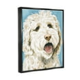 thumbnail image 3 of Stupell Industries Happy Shaggy Dog Portrait Painting Jet Black Floating Framed Canvas Print Wall Art, Design by Grace Popp, 3 of 6