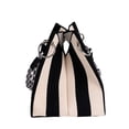 thumbnail image 5 of LAVA Mini Knit Tote Women Striped Crochet Bucket Handbag Small Purse Shoulder Bag Vacation Lightweight Beach Bag (Black), 5 of 10