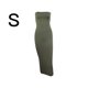 thumbnail image 1 of Vestido de tubo con cuello barco para mujer Vestido de verano sin mangas de color sólido, verde militar, S AweSitey AP1097-13B, 1 of 7