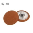 thumbnail image 3 of Uxcell 50pcs 32L Fabric Cloth Covered Button 20mm Metal Shank Round Sewing Buttons for Suits Dress Blouses, Alloy Orange, 3 of 5