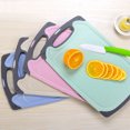thumbnail image 3 of Bearachild Tabla de cortar respetuosa con el medio ambiente, resistente al óxido y fácil de limpiar, tabla de cortar de paja versátil Cocina y Comedor azul pequeño, 3 of 6