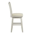 thumbnail image 4 of Weston Home Sheena Farmhouse Square Swivel X-Back 24" Counter Height Stool, Antique White, 4 of 6