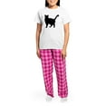 thumbnail image 4 of CafePress - Black Cat Silhouette Women's Light Pajamas - Women's Short Sleeve Print T-Shirt and Pants Light Cotton Pajama Set, 4 of 7