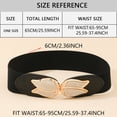 thumbnail image 4 of IQOGKRN Women's Elastic Wide Waist Belt with Buckle Stretchy Cincher for Dresses & Coats Black1 One Size, 4 of 8