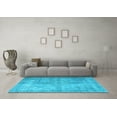 thumbnail image 3 of Ahgly Company Indoor Square Persian Light Blue Traditional Area Rugs, 4' Square, 3 of 4