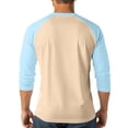 thumbnail image 6 of Mens Workout Top Long Sleeve Button Up Henley Shirt Casual Color Blocked Pullover Pajama Sleep Tops, 6 of 7