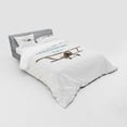 thumbnail image 3 of Adventure Duvet Cover Set, Let the Adventure Begin Inscription and Biplane Tropical Summer Vacation, Bedding Set with Shams and Fitted Sheet, 3 Sizes, by Ambesonne, 3 of 3
