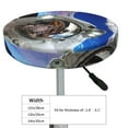 thumbnail image 4 of Daiia Astronaut in Outer Space Stool Covers Round,Round Bar Stool Covers Waterproof Bar Chair Covers Washable Stool Cushion Slipcover for 12-14 Inch Chair-14 inch, 4 of 7