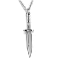 thumbnail image 1 of Pendentif Chaîne Couteau Dagger en Acier Inoxydable Punk pour Hommes et Femmes, Argent, 1 of 5