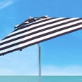 thumbnail image 5 of Safavieh Iris 9' Market Auto Tilt Patio Umbrella, Navy/White/Chrome, 5 of 6